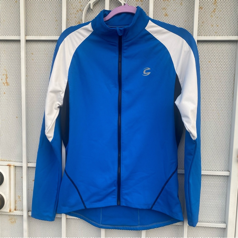 Cannondale Women’s M Blue Full Zip Cycling Jacket Stretch 4 Rear Pockets